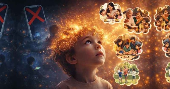 મુખપૃષ્ઠ વાર્તા । મોબાઈલ બાળક માટે ડ્રગ્સ કરતા પણ વધુ ખતરનાક? ૫ વર્ષ સુધી સ્ક્રીન કેમ ન આપવી જોઈએ જાણો સત્ય